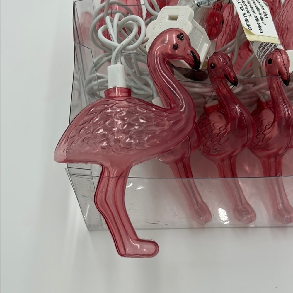 Target Pink Flamingo String Lights 10pcs Plug In New in box - Picture 2 of 10